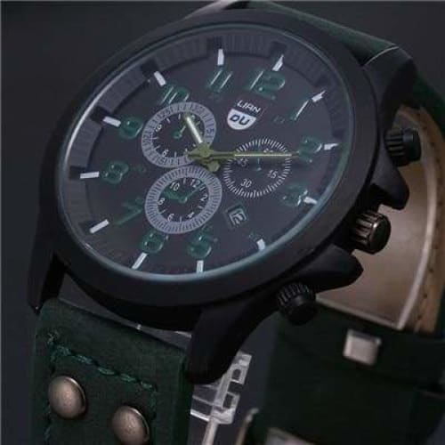Military watch vintage - green - quartz watches