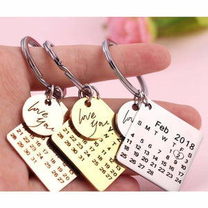 Moment in time keychain - customize calendar S - Key Chains