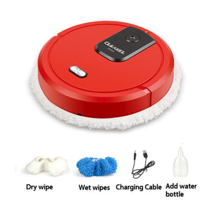 Moping Sweeping Automatic Robot - Red - Smart Home Cleaning