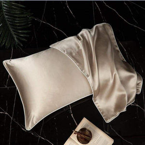 Mulberry silk pillowcase - gold - bedding and linens