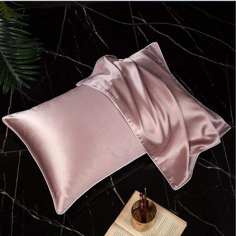 Mulberry silk pillowcase - pink - bedding and linens