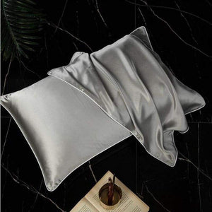 Mulberry silk pillowcase - silver - bedding and linens