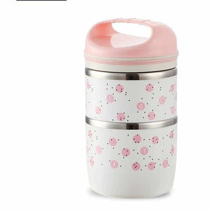 Multilayer Thermal Lunch Box - 2 layer Pink - Kitchen