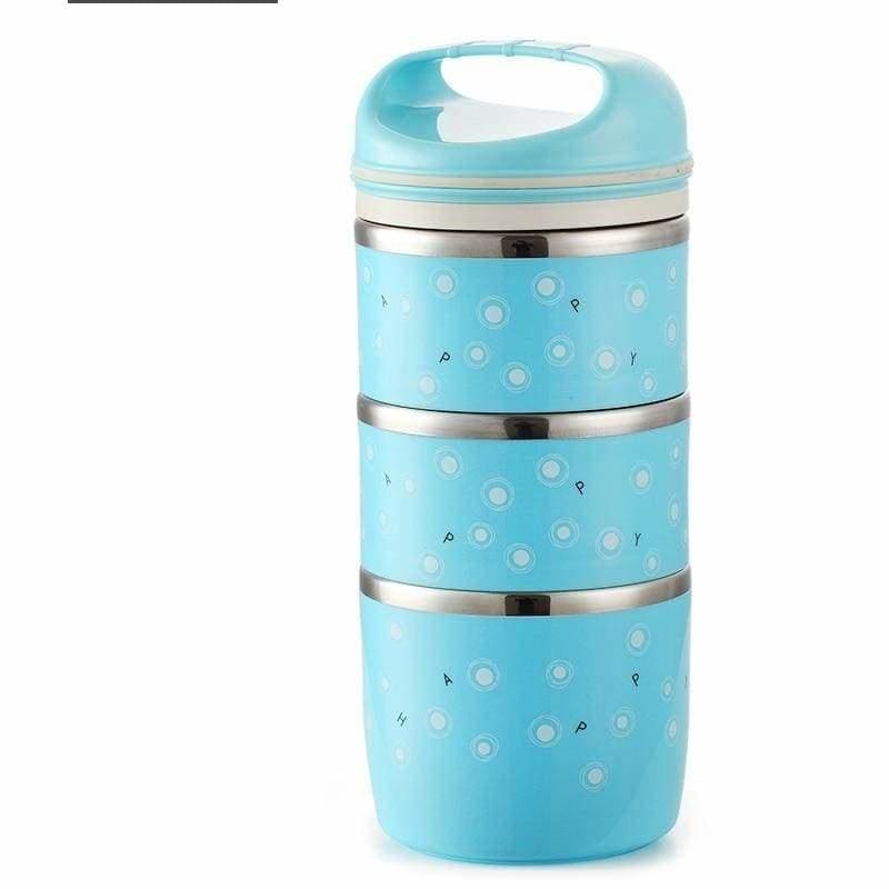 Multilayer Thermal Lunch Box - 3 layer Blue - Kitchen