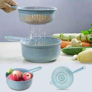 Multipurpose Vegetable Slicer Bowl - pink - Shredders &