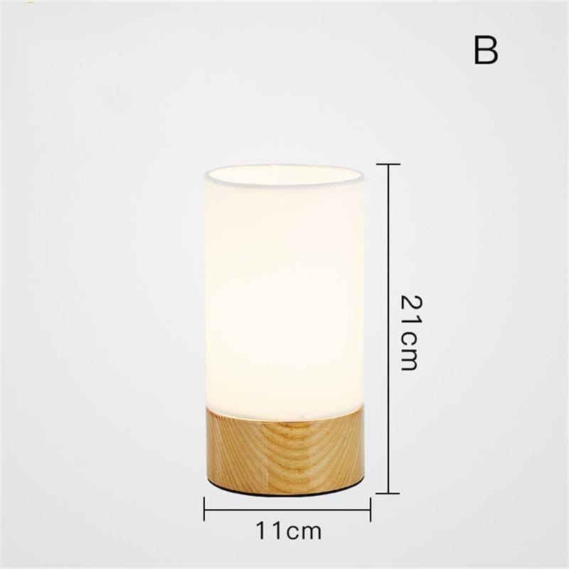 Nordic Wood Table Lamp - C - Light Lamp2
