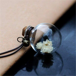 Pendant glass car perfume - white