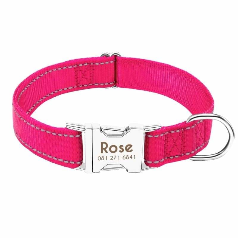 Personalized Dog Collar Just For You - Rose / L