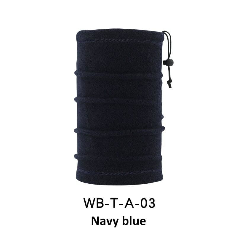 Polar fleece neck tube scarf - 1 pcs navy blue - face cover