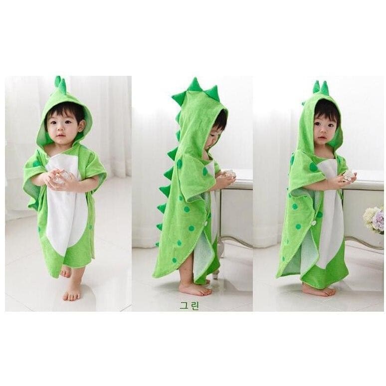 Poncho bath towel - green 115x55cm - baby&toddler clothing