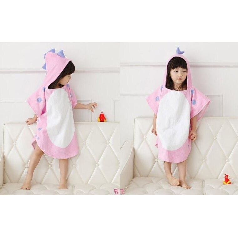 Poncho bath towel - pink 115x55cm - baby&toddler clothing