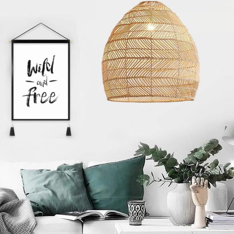 Rattan Hanging Lamp - Light