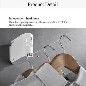 Retractable wall mounted clothes line