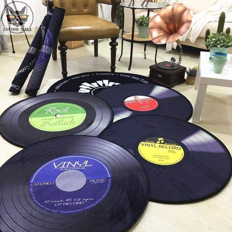 Retro vinyl record rug - mats