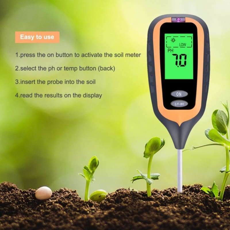 Soil Moisture Meter For Plants - Black