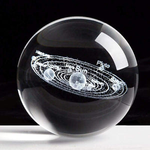 Solar system crystal ball 3d - home decor 2