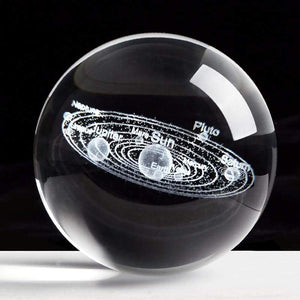 Solar system crystal ball 3d - home decor 2