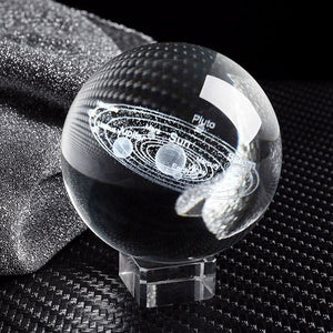 Solar system crystal ball 3d - home decor 2