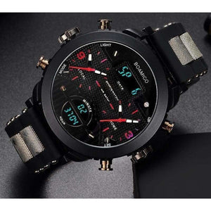 Sports Watches 3 Time Zone Military