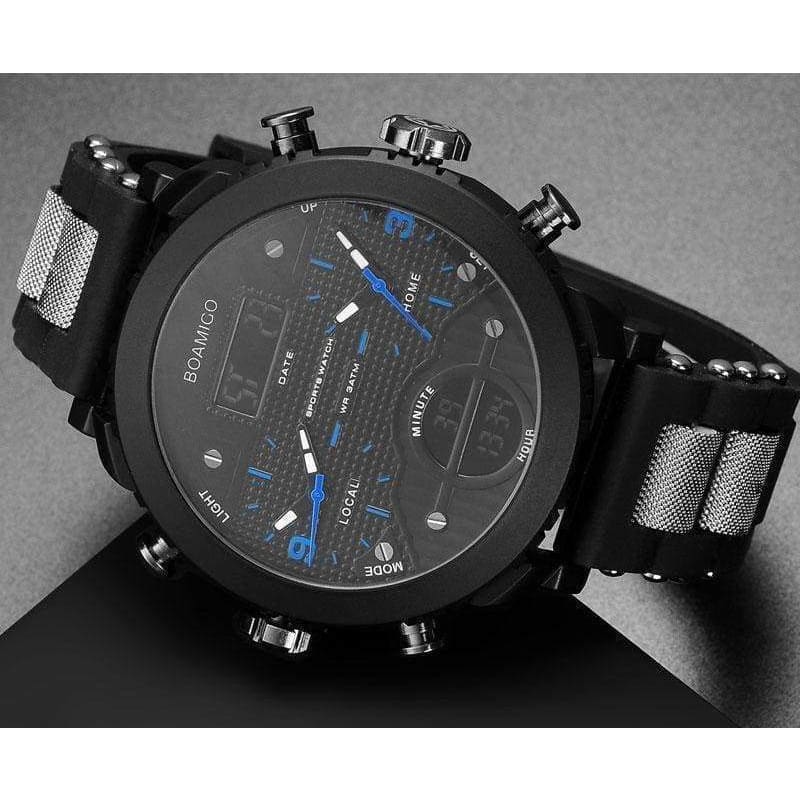 Sports Watches 3 Time Zone Military
