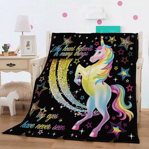 Unicorn Fleece Blanket - Color-1 / 150x200cm - Blankets