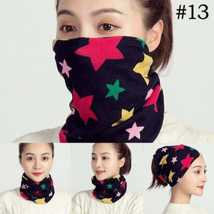 Unisex cotton ring neck scarf - 13 - face cover