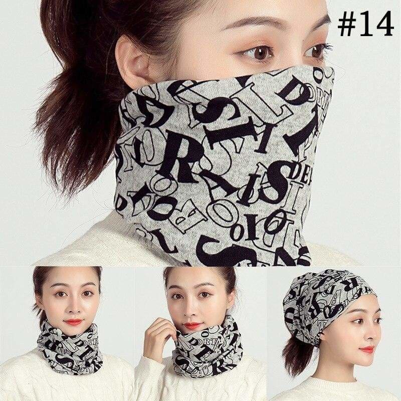 Unisex cotton ring neck scarf - 14 - face cover
