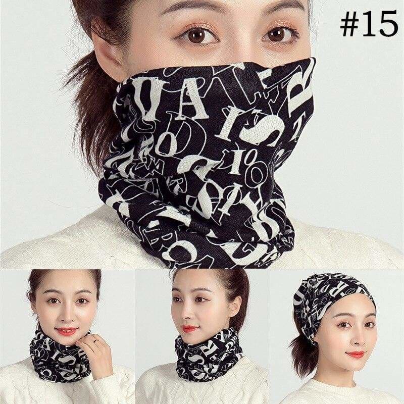 Unisex cotton ring neck scarf - 15 - face cover
