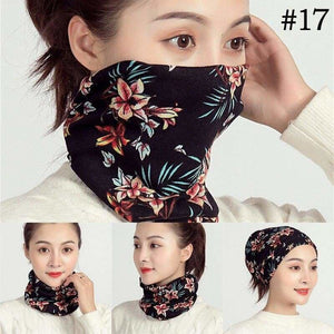 Unisex cotton ring neck scarf - 17 - face cover
