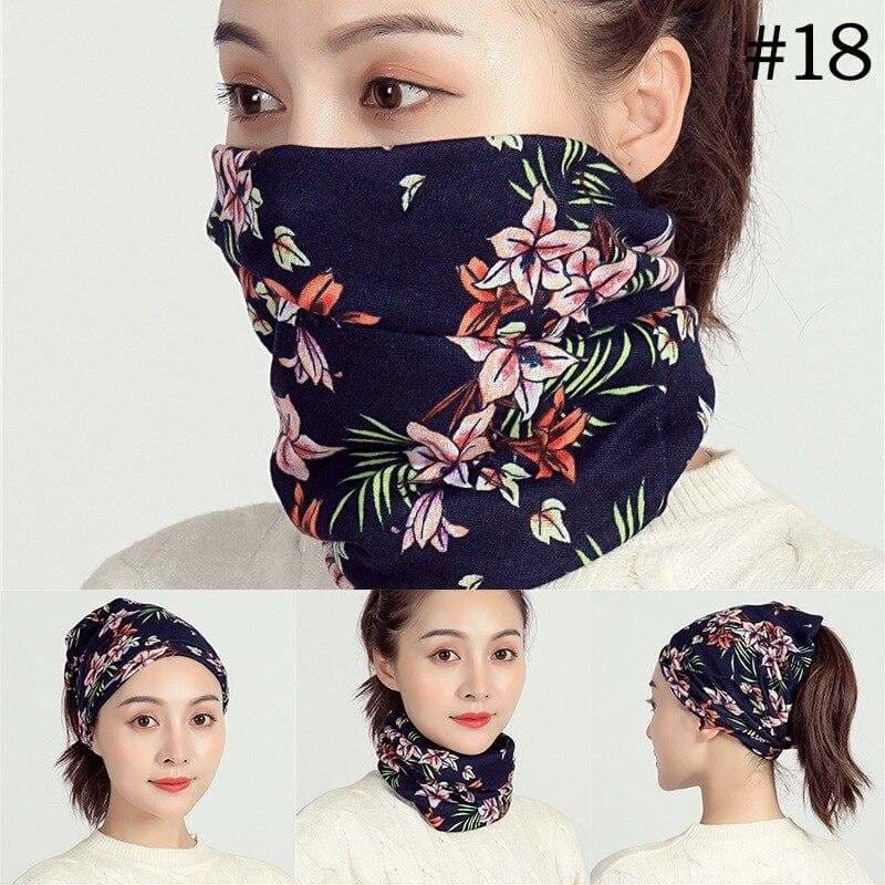 Unisex cotton ring neck scarf - 18 - face cover