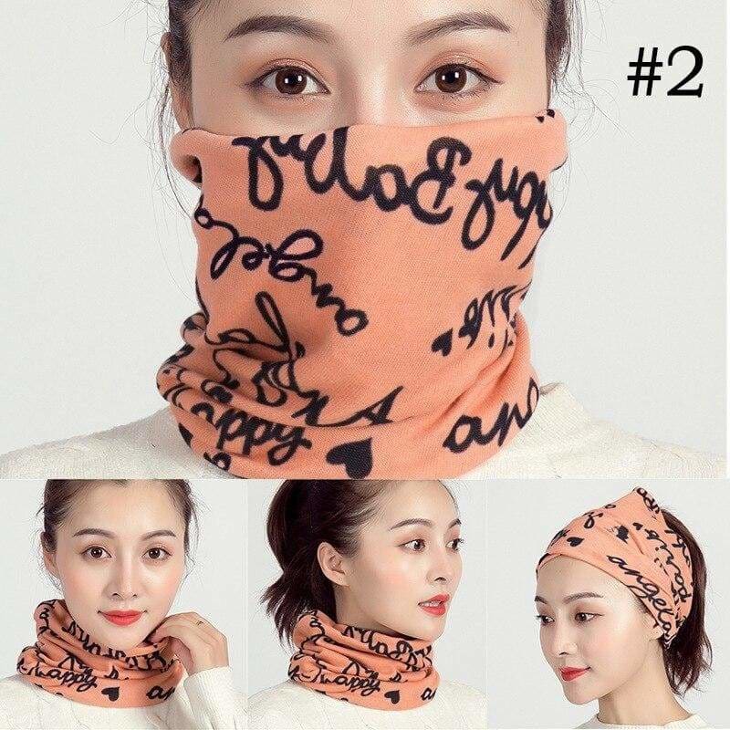 Unisex cotton ring neck scarf - 2 - face cover