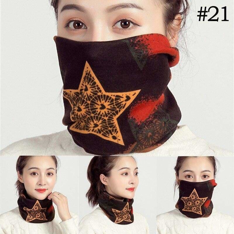 Unisex cotton ring neck scarf - 21 - face cover