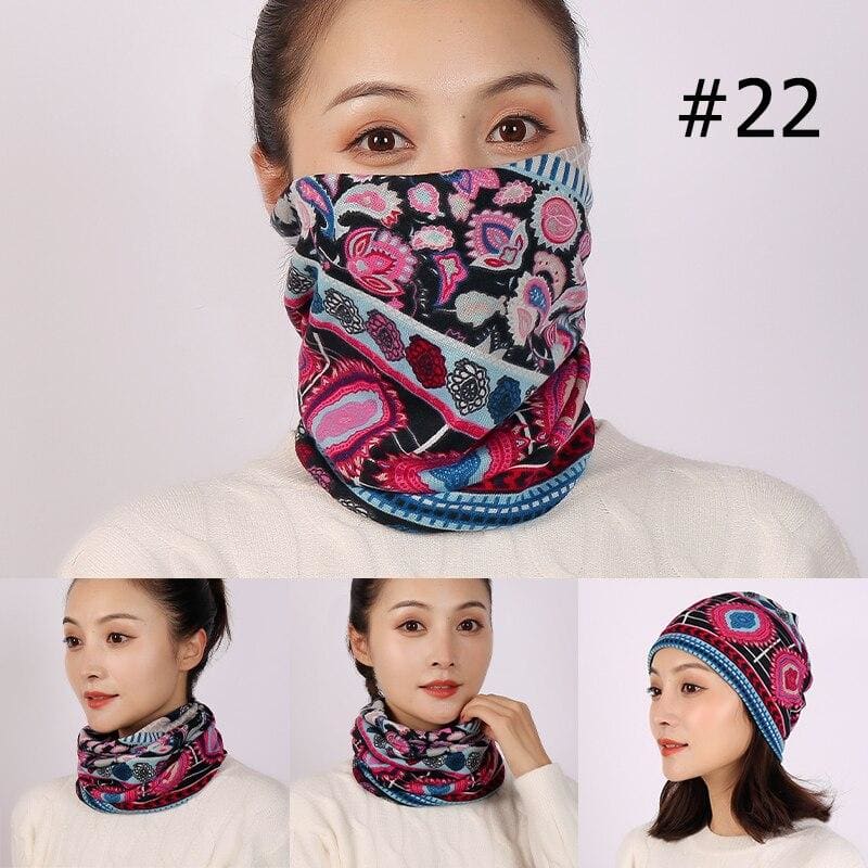 Unisex cotton ring neck scarf - 22 - face cover