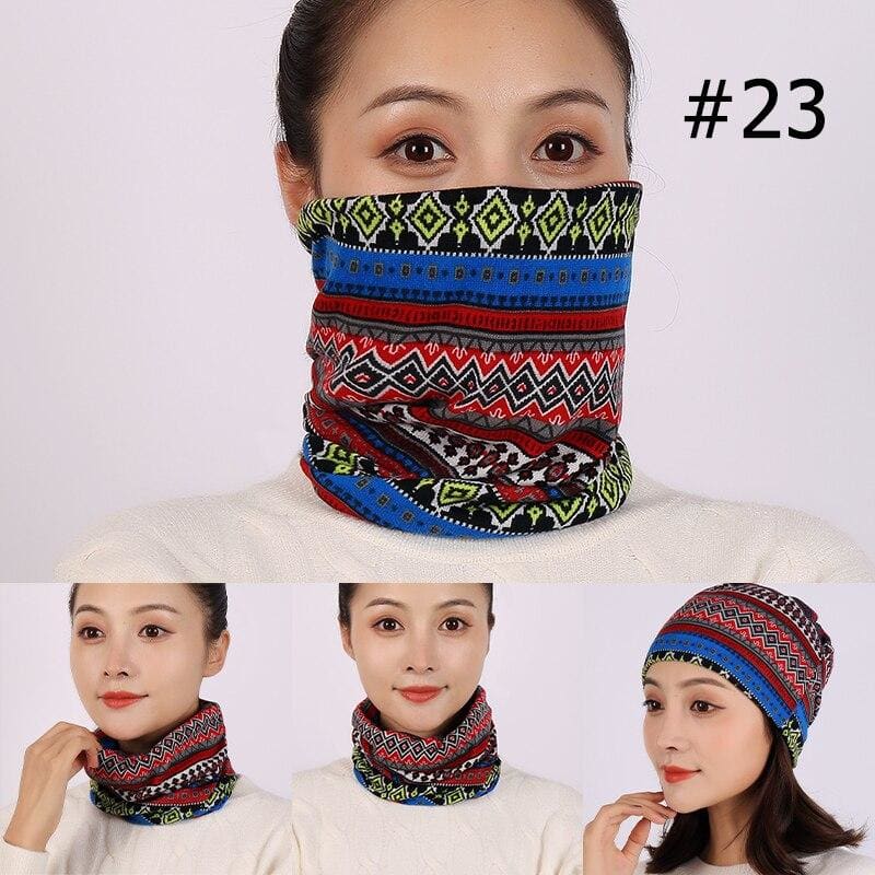 Unisex cotton ring neck scarf - 23 - face cover