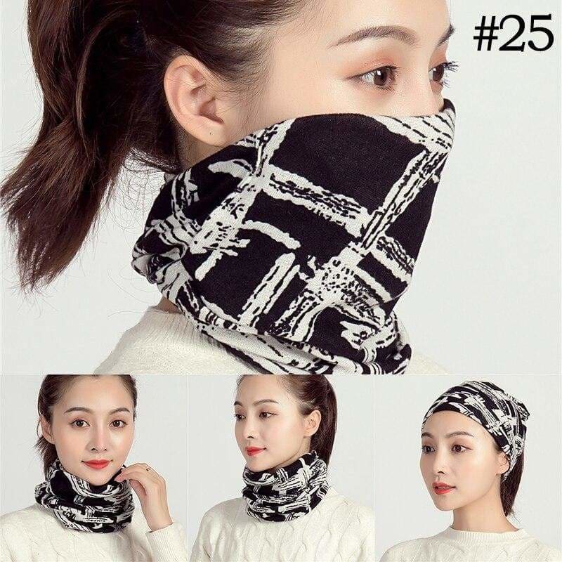 Unisex cotton ring neck scarf - 25 - face cover