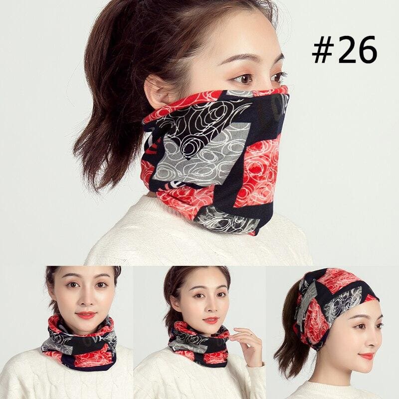 Unisex cotton ring neck scarf - 26 - face cover