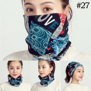 Unisex cotton ring neck scarf - 27 - face cover