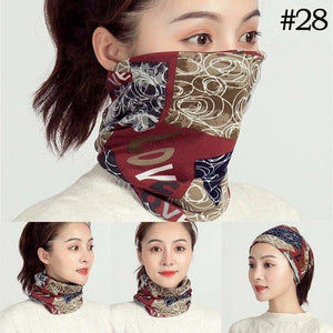 Unisex cotton ring neck scarf - 28 - face cover