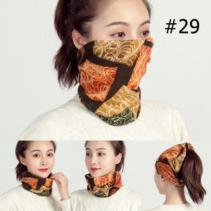 Unisex cotton ring neck scarf - 29 - face cover
