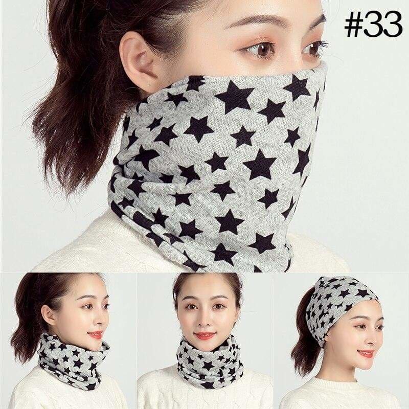 Unisex cotton ring neck scarf - 33 - face cover