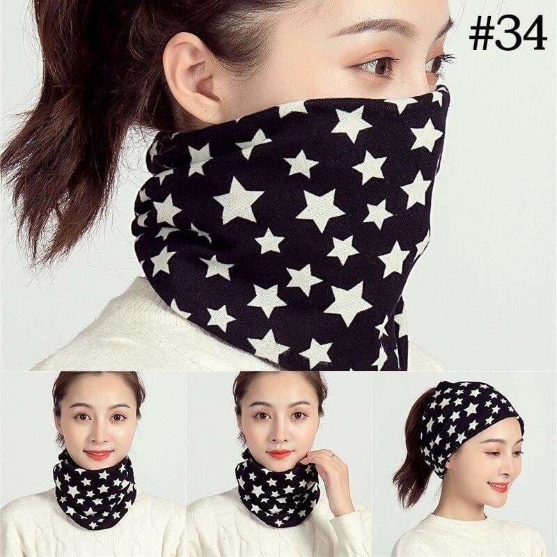Unisex cotton ring neck scarf - 34 - face cover