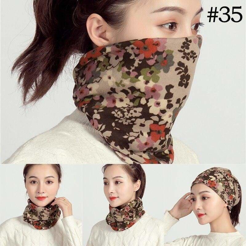 Unisex cotton ring neck scarf - 35 - face cover