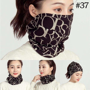 Unisex cotton ring neck scarf - 37 - face cover