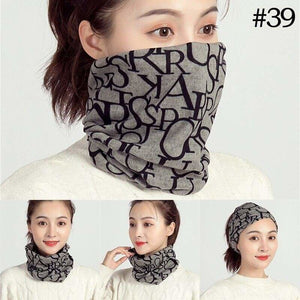 Unisex cotton ring neck scarf - 39 - face cover
