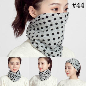 Unisex cotton ring neck scarf - 44 - face cover