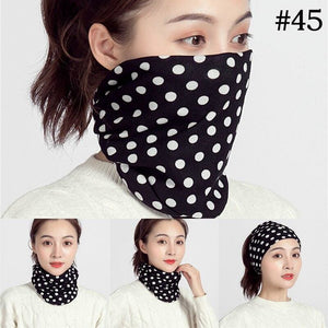 Unisex cotton ring neck scarf - 45 - face cover