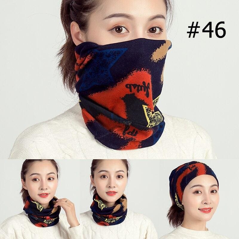 Unisex cotton ring neck scarf - 46 - face cover