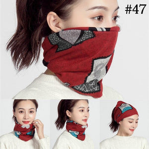Unisex cotton ring neck scarf - 47 - face cover