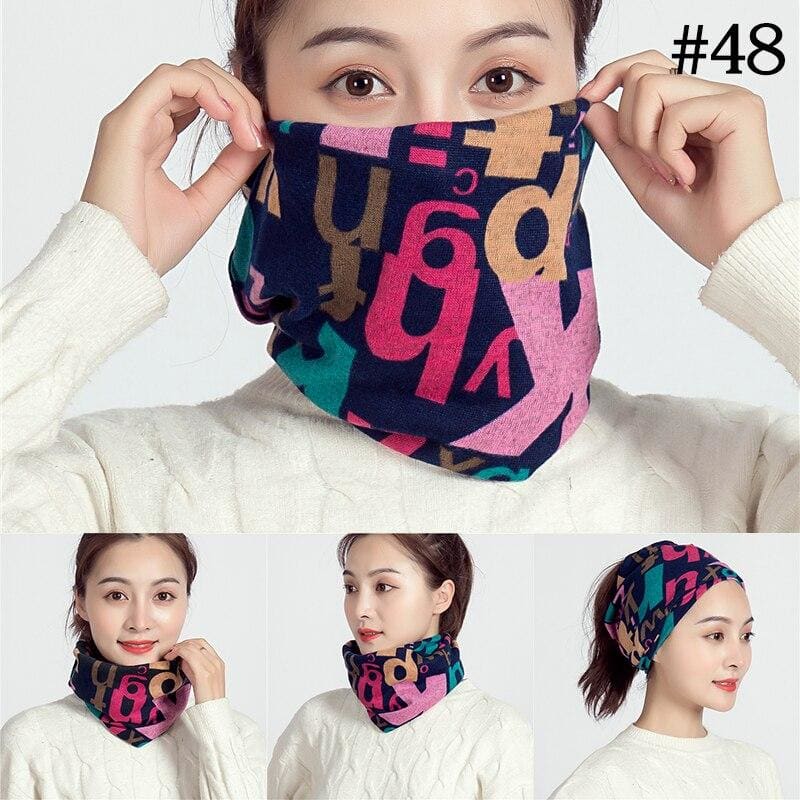 Unisex cotton ring neck scarf - 48 - face cover