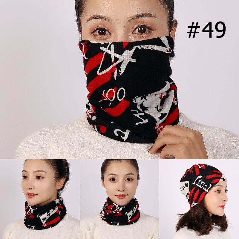 Unisex cotton ring neck scarf - 49 - face cover